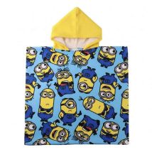 Serviette Poncho Avec Capuche Minions 55 X 77 Cm