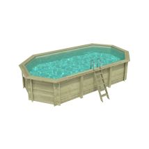Piscine En Bois Nemo 7.3 X 3.97 - H.1.45 M, Sable, Fixations À Sceller - Altanka