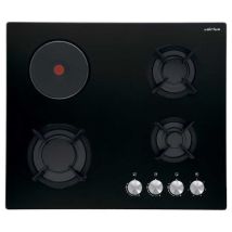 Table De Cuisson Mixte Encastrable Airlux Av647hbk Noir 60 Cm 4 Feux
