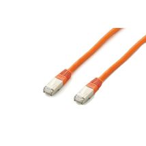 Equiper Cable Reseau Cat6a S/ftp 2xrj45 5,00m Orange Lszh Polybeutel