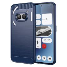 Coque Pour Nothing Phone (2a) - Housse Etui Silicone Gel Carbone + Film Ecran - Bleu Fonce