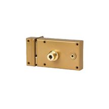 Serrure En Applique Horizontale 7000 Acier Or Mat 45 Mm Pollux