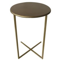 Table D'appoint Xavi 35x60 Cm Doré Lesli Living