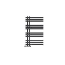Ecd Germany Radiateur 600 X 1000 Mm Sèche-serviettes Anthracite Avec Kit De Montage Mural + Thermostat Universel