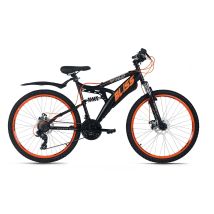 Vtt Tout-suspedu 26' Bliss Noir-orange 21 Vitesses Tc 47 Cm Wyld