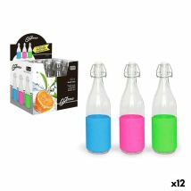 Bouteille Anna Anna Verre Silicone Avec Couvercle 500 Ml (12 Unités) (0,5 L)