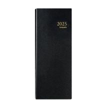 Agenda Journalier 2025 Saturnus 0.111 - 12,8 X 33 Cm - Noir - Brepols