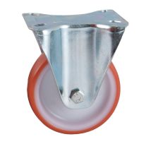 Roulette D160mm Polyuréthane Rouge Platine Fixe Avl 504825o