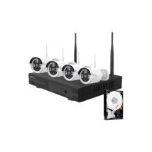 Kit Vidéosurveillance Wifi 4 Caméras Ip Et Disque Dur