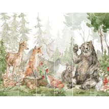 Papier Peint Walltastic Les Animaux De La Foret Forest Friends - 305x244cm