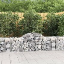 Panier De Gabions Arqué 200x50x60-80 Fer Galvanisé