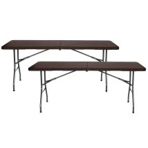 Pack De 2 Tables Pliantes 180cm Rectangulaire Restauration Thinia Home