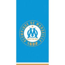 Serviette De Plage Olympique De Marseille Officielle 75x150 Cm Coton Bleu Clair Cti