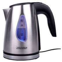 Bouilloire Électrique 1,0 Litre, Cuve En Acier Inoxydable Sans Bpa Mesko Ms1351 Argent 1630w