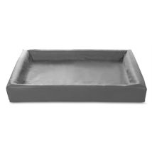 Panier Pour Chien En Cuir Artificiel Bia - Couverture Grise Élégante