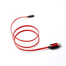 Gamium Câble Micro Usb Led Plat 1m - Connecteur Ultra Résistant Gaming - Charge Rapide - Recharge Manette Et Portable -