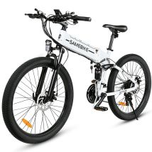 Vélo Électrique De Montagne Pliable Samebike Lo26-ii-ft, 900 W, 48 V, 14 Ah, Frein Hydraulique, Blanc