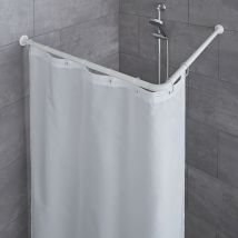 Tringle De Rideau De Douche D'angle 90x90 Cm Blanc Kleine Wolke