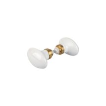Poignée Porte Double Alpertec Aluminium Blanc Carré 6/7 Mm 75 Mm