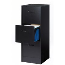 Classeur 3 Tiroirs Pour 75 Dossiers Suspendus 41,4 X 108,4 X 44 Cm - Noir