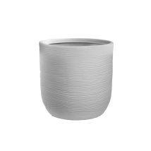 Vase En Résine Intérieur Extérieur Pour Plantes Cylindriques Design D.35x34h Raffaello Bianco