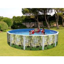 Kit Piscine Hors-sol Acier Toi Bosque Ronde Décoration Bosquet 5.50m X 1.20m