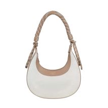 Sac À Main Hobo Pour Femme Collection Vena En Toile Avec Anse Tressée Chic Taupe Gallantry