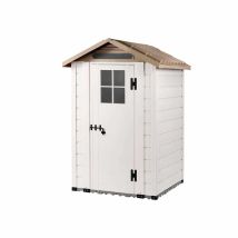 Abri De Jardin En Résine Gardiun Tuscany Evo 120 2 M² 137x144x214 Cm Blanc/beige