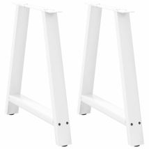 Pieds De Table À Manger En Forme De A 2 Pièces Blanc 80 X (72-73) Cm Acier Vidaxl