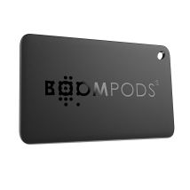 Porte-clés Airtag Modèle Boomcard Format Carte De Crédit Avec Android Find My Ipx7 Noir Boompods