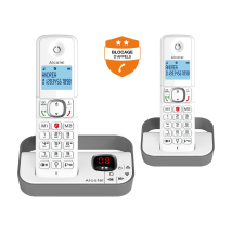 Téléphone Fixe Sans Fil Avec Répondeur Duo F860 Voice Gris Alcatel