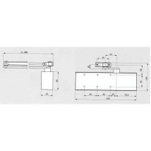 Ferme Porte Ts71 F3 4 Fourni Sans Bras Finition Blanc Dormakaba 22212111