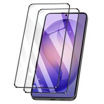 Pack De 2 Verre Trempé Pour Samsung Galaxy S26 Ultra Anti-chocs Et Rayures Noir Transparent Amorus
