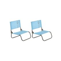 Lot De 2 Chaises Cale-dos De Plage 1 Pliure - O'beach - Dimensions : 40 X 50 X 45 Cm