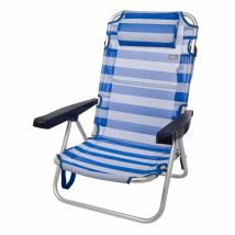 Chaise Pliante Color Baby Marin Aluminium Blanc Blue Marine