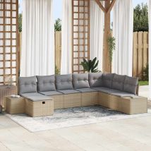 Ensemble De Canapé De Jardin 8 Pcs Beige 55 X 62 X 69 Cm Vidaxl