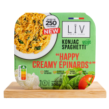 Liv Happy Food - Spaghetti De Konjac Happy Creamy Epinards Liv Happy Food - La Barquette De 300g