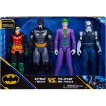 Coffret 4 Figurines Batman 30 Cm : Batman - Robin - Le Joker - Mr Freeze - Spin Master