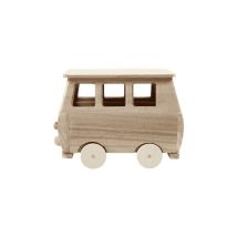 Mini-van En Bois À Décorer - 17 X 13 Cm