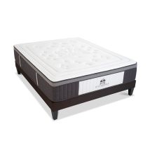 Ensemble Suite Imperiale 90x190 Cm Matelas Ressorts Ensachés + Sommier Bois