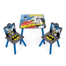 Ensemble Table En Bois - Batman (50x50x44cm) + 2 Chaises (26,5x26,5x50cm)