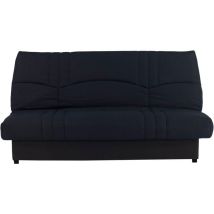 Canapé Convertible Clic-clac - 3 Places - Tissu Noir - 190 X 90 X 92 Cm - Pixie
