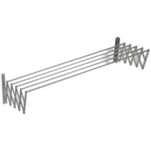Etendoir À Linge Sauvic Extendable Aluminum 130cm, Murale Et Facile À Installer