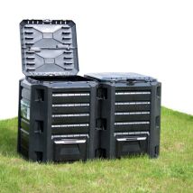 Composteur De Jardin Noir 380 L Vidaxl