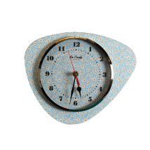 La Carafe - Horloge Murale Mediator Motif - Floral Bleu