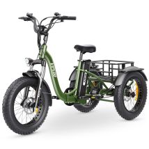 Tricycle Cargo Électrique Pliable VIPCOO Et1 - 750w 48v 20ah - Vert