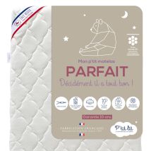 Matelas Bébé Parfait - 60x120x10 Cm - Face Été / Hiver - Déhoussable - Anti Acarien