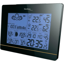 Station Météo Techno Line Ws 6750 Sans Fil, Afficheur Rétroéclairé, Connexion À 3 Capteurs