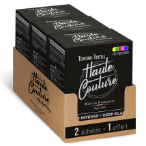 Teinture Textile Noir Intense - 350g - Pour Vêtements Et Tissus Haute Couture By Lightning 350g (lot De 3) Noir Intense
