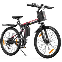 Vélo Électrique Pliable 26" Varun M26-3 Pro, Batterie 48v, Double Suspension, Vtt, Noir&rouge
